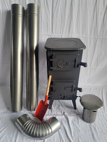 Log wood burner stove flue - log,