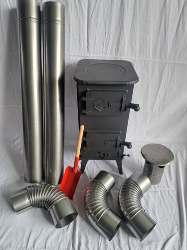 Log wood burner stove flue - log,
