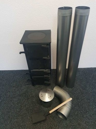 Log burner stove - wood, flue