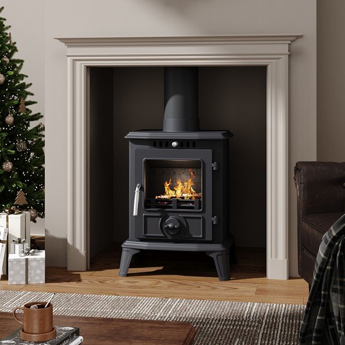 Black 5kw multifuel stove eco - multifuel,