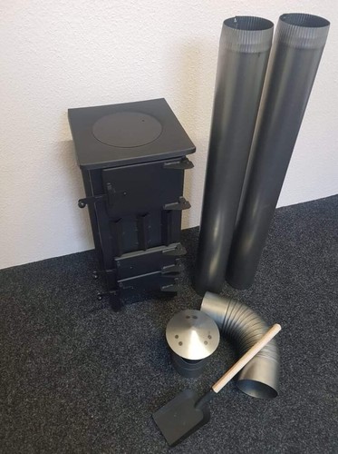 Stove log burner flue system - &,